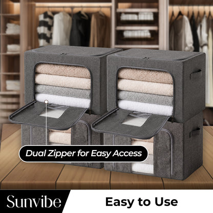 Premium Foldable Blanket & Clothes Storage Bag with Clear Window