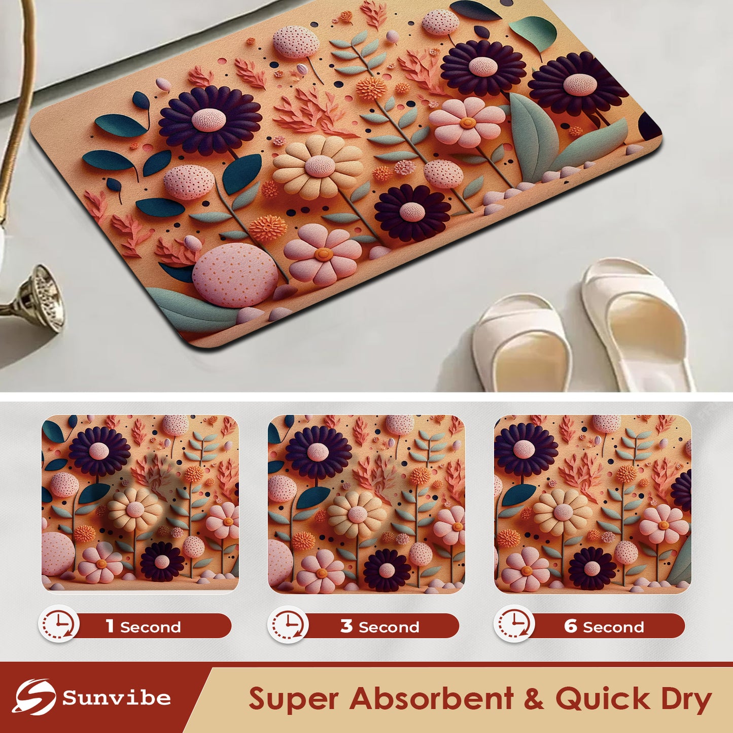 3D Anti-Skid Water-Soaking Mat: Perfect for Your Home