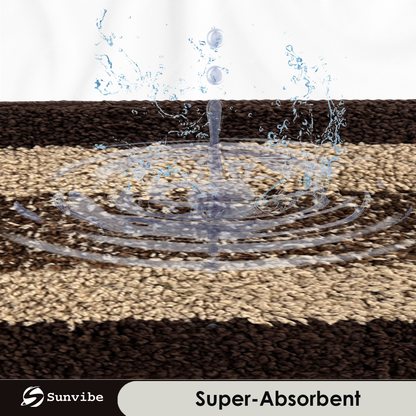 Microfiber Bath Mat  (Brown, 1 Piece)