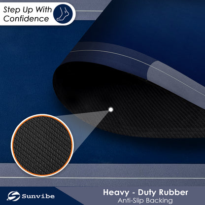 Kitchen Floor Mat 3.5mm (120x40cm & 40x60cm, Blue-2 Pieces)