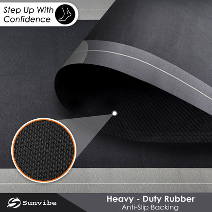 Kitchen Floor Mat 3.5mm (120x40cm & 40x60cm, Grey-2 Pieces)