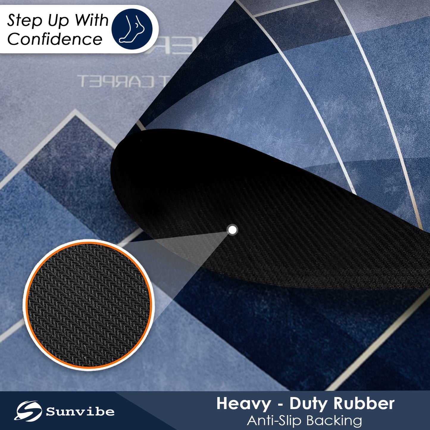 Kitchen Floor Mat 3.5mm (120x40cm & 40x60cm, Feather Print-2 Pieces)