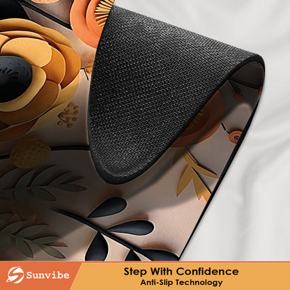 3D Anti-Skid Water-Soaking Mat: Perfect for Your Home (Yellow flower)