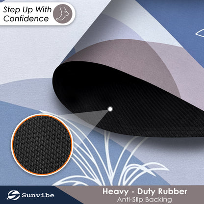 Kitchen Floor Mat 3.5mm (120x40cm & 40x60cm, Leaf Print-2 Pieces)