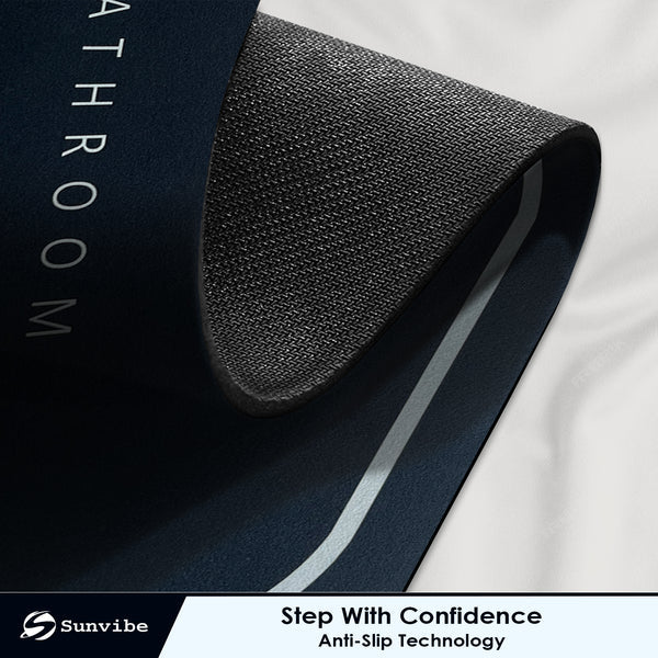 Bath Mat 3.5mm Anti-Skid Water Soaking Bathroom Print Door, Floor Mat.