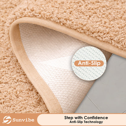 Sunvibe   Premium Microfiber Floor Mat – Super Soft, Highly Absorbent & Quick Dry | Anti-Slip Multipurpose Mat for Bathroom, Kitchen & Bedroom (40 x 60 cm)
