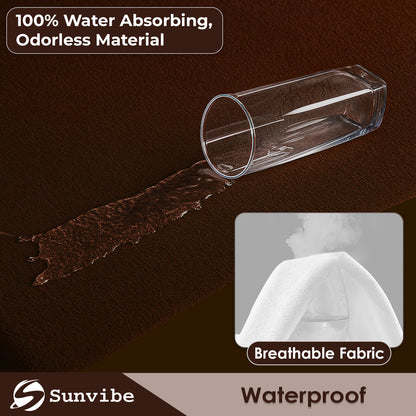 Mattress Protector – Waterproof, Breathable & Soft Cotton (Brown)