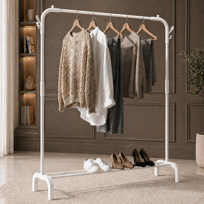 Premium Heavy-Duty Clothes Rack with Shoe Storage