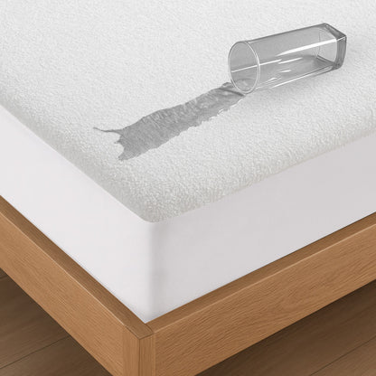 Mattress Protector – Waterproof, Breathable & Soft Cotton (Brown)