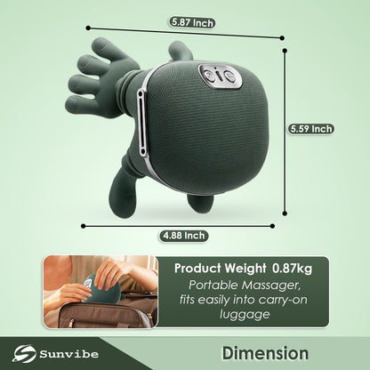 Sunvibe® Bionic Heated Neck & Back Massager | Wireless Portable  Massager with 4D Deep Tissue Kneading & Heat Therapy | Electric Muscle Pain Relief & Relaxation Device