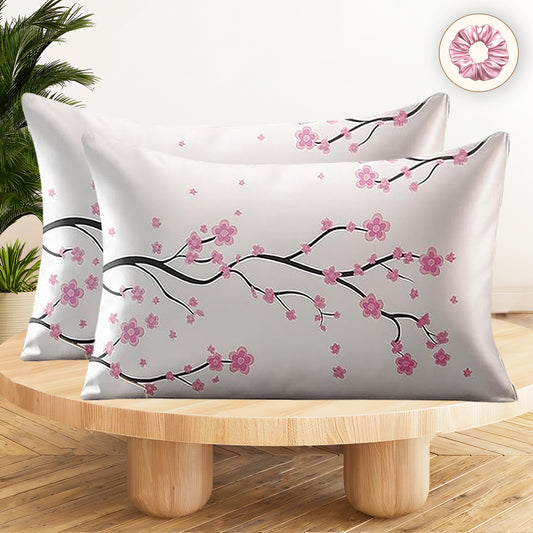 Sunvibe 3D Printed Pillow Cover for Bedroom | Soft & Durable Microfiber Cushion Cover | Fade-Resistant, Skin-Friendly, Hidden Zipper | Decorative Pillowcase for Sofa & Bed-1 free scrunchie