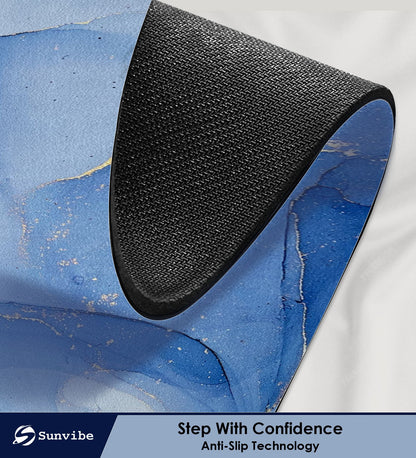 Bath Mat 3.5mm Anti-Skid Water Soaking Bathroom Print Door, Floor Mat (Marble print)