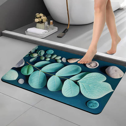 3D Anti-Skid Water-Soaking Mat: Perfect for Your Home (Pink Leaf)
