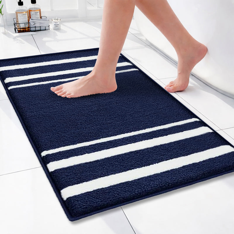 Super Soft Microfiber Bath Mat | Ultra Absorbent & Quick Dry | Anti-Slip Backing | Machine Washable Bathroom Floor Mat