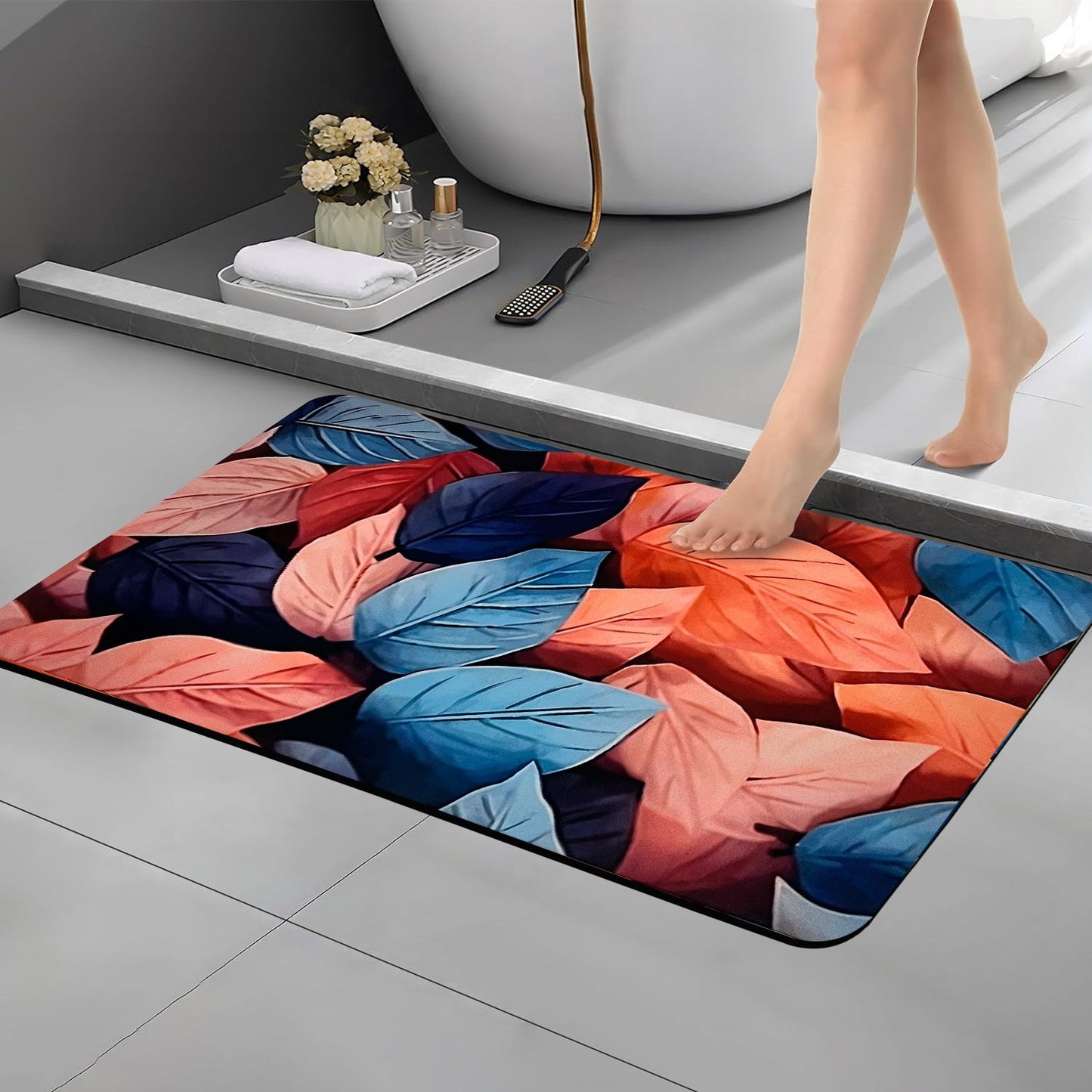 3D Anti-Skid Water-Soaking Mat: Perfect for Your Home (Yellow flower)